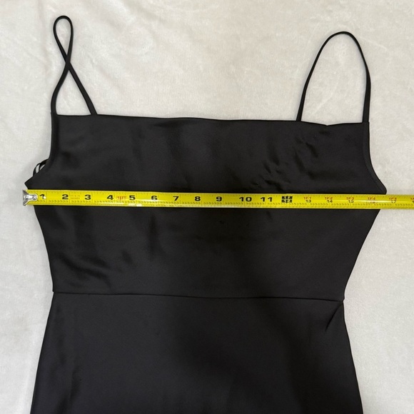 BHLDN Black Sheath Midi Dress with Slit - Picture 5 of 9